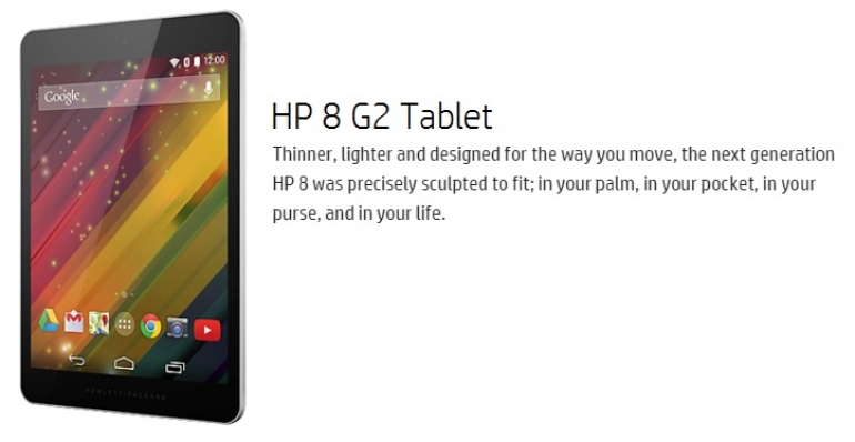 HP 8 G2 Tablet Promo